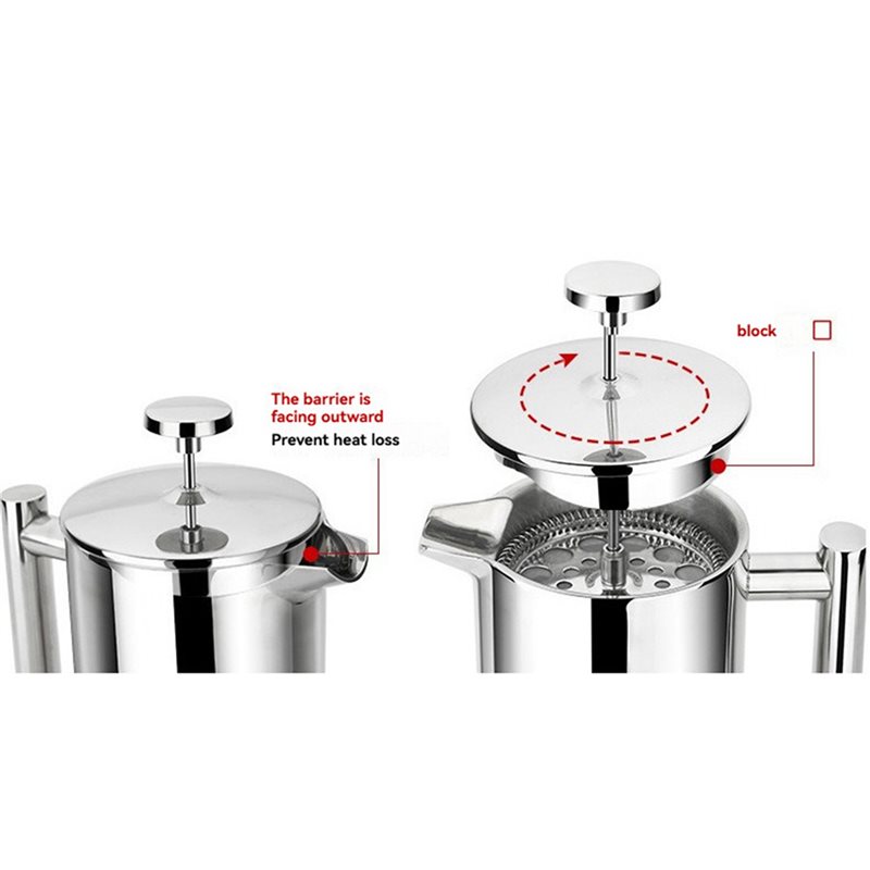 French Press Coffee Maker - 2X Cafetière à pression française en