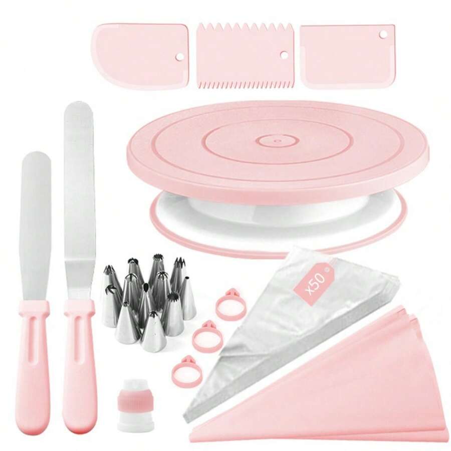 Kitchen Gadgets Green - 74 pièces : Plateau tournant rose