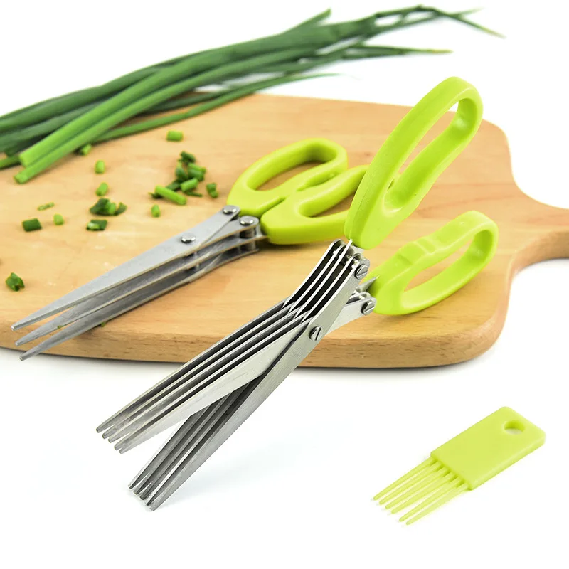 Kitchen Gadgets Green - Ciseaux de cuisine multifonctionnels en acier