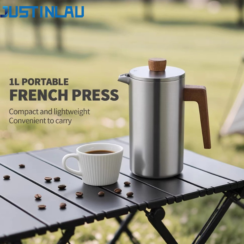 French Press Coffee Maker - Cafetière à piston JUSTINLAU 1000 ml