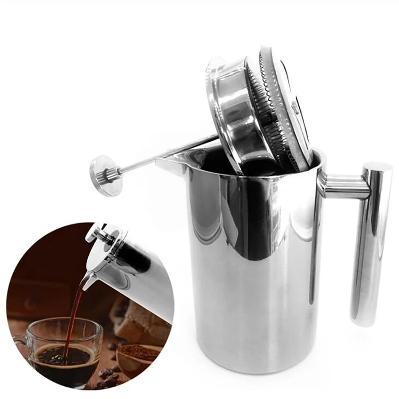 French Press Coffee Maker - Cafetière à piston isotherme à double