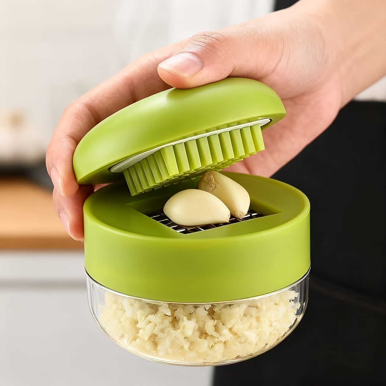 Kitchen Gadgets Green - Hachoir à ail manuel 1 pièce,