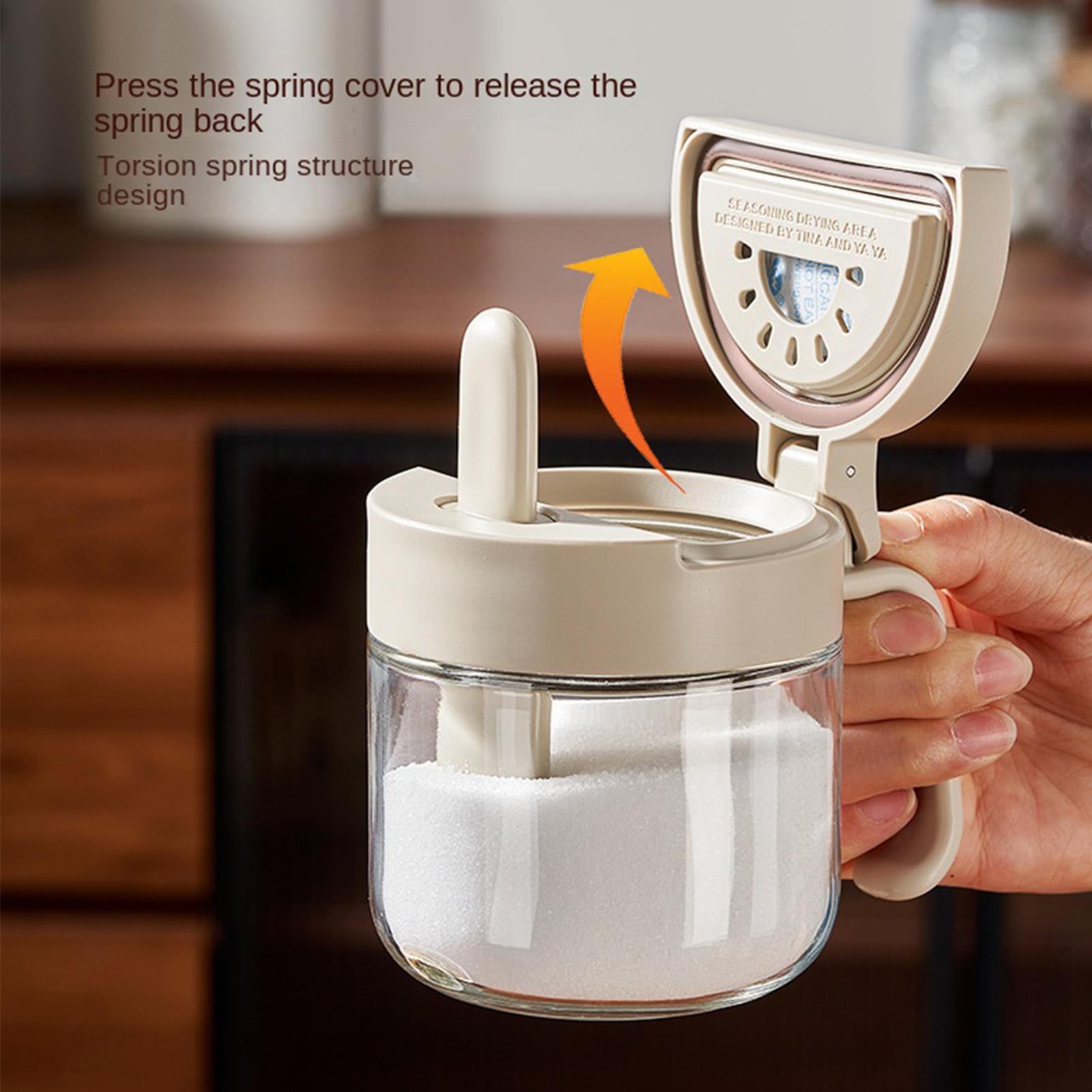 Kitchen Gadgets Organizer - Pot à épices étanche avec cuillère,