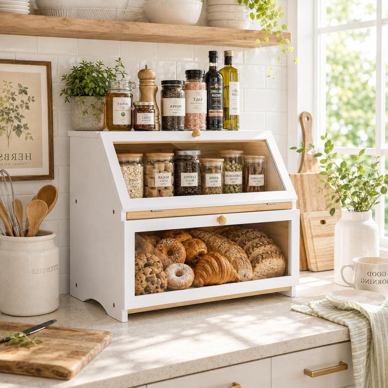 HOMEKOKO Boîte à pain double c - Kitchen Gadgets Organizer avis et prix