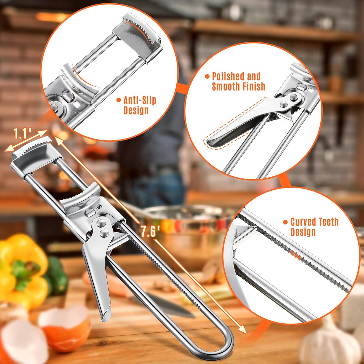 Ouvre-bocal réglable en acier  - Kitchen Gadgets Men avis et prix