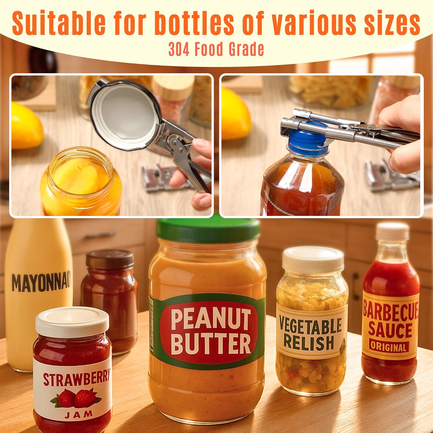 Ouvre-bocal réglable en acier  - Kitchen Gadgets Men avis et prix