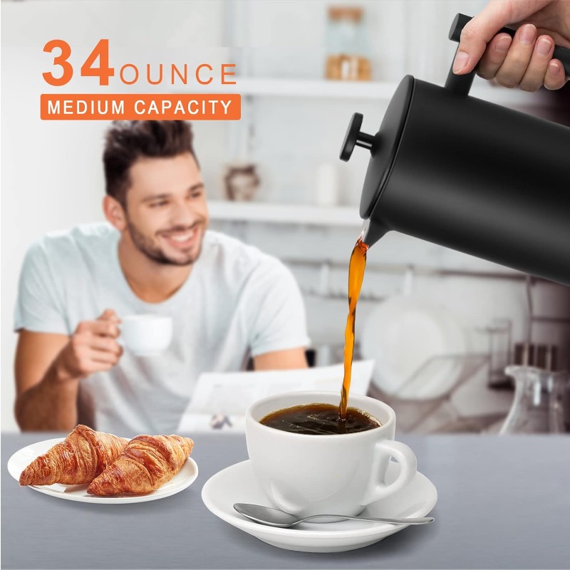 Cafetière à piston française 3 - French Press Coffee Maker avis et prix