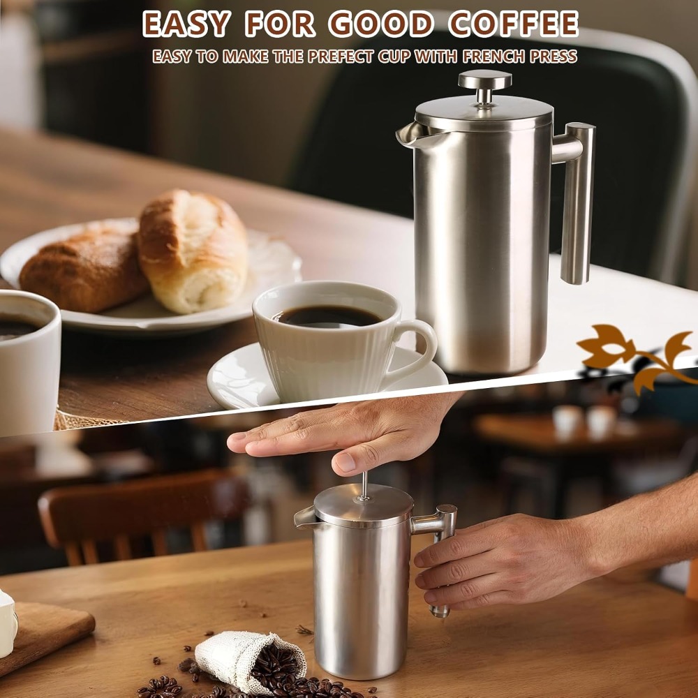 Cafetière à piston, en acier i - French Press Coffee Maker avis et prix