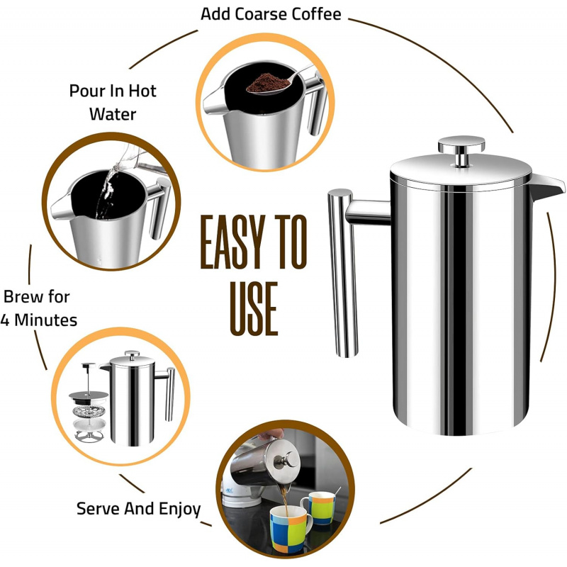 Presse à café française en aci - French Press Coffee Maker avis et prix