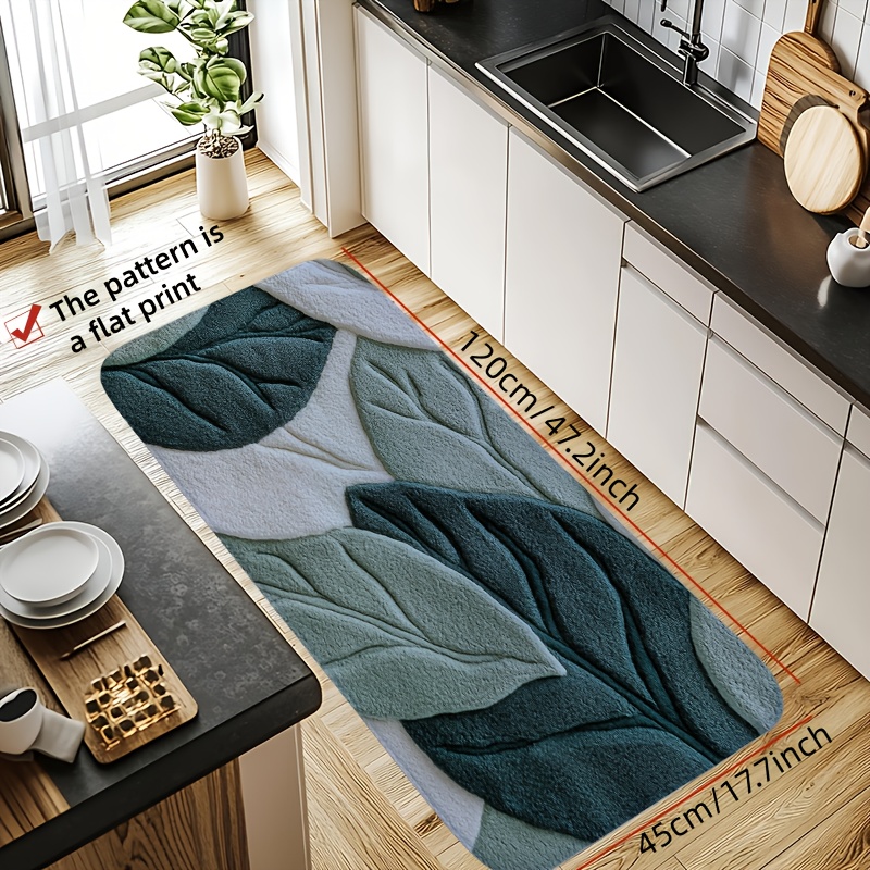Tapis de bain imprimé feuilles - Kitchen Gadgets Green avis et prix